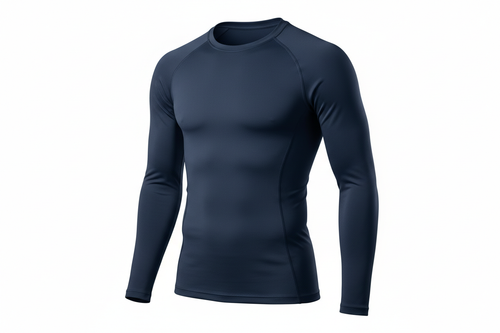 Men's Base Layer Top, dark navy color, no logo